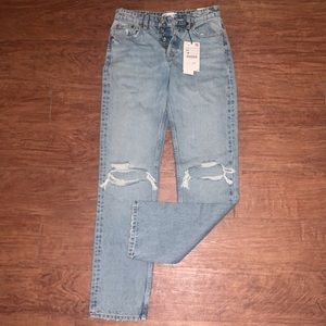 NWT ZARA mid-rise full length jeans